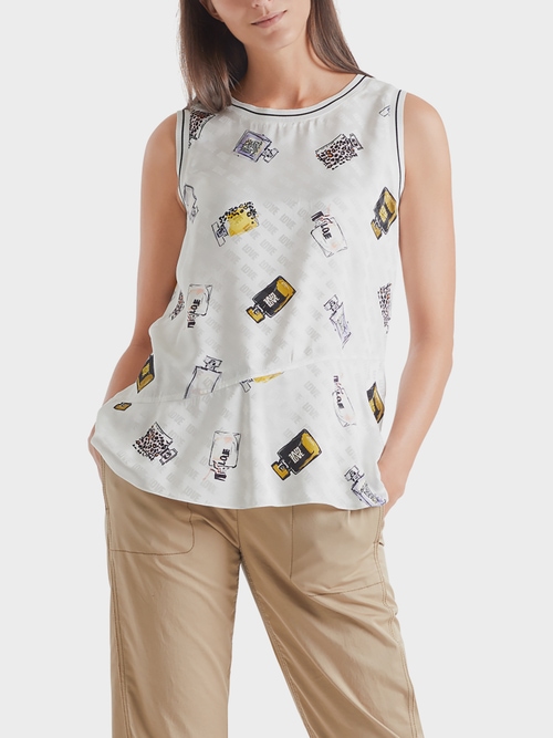 Top in bamboo and silk