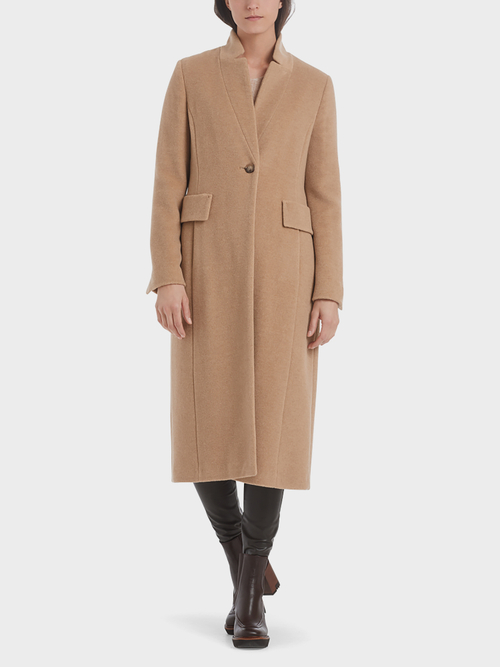 Long manteau en mélange d'alpaga