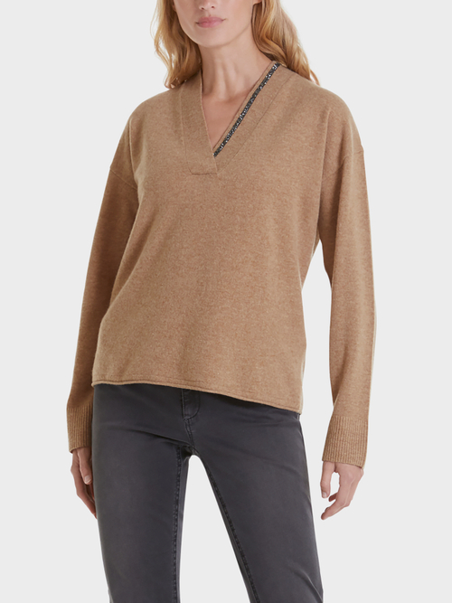 Sweater with rhinestone detail