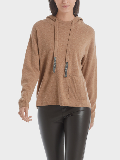 Pull à capuche détails en strass