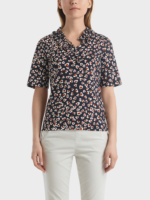 Shirt mit Rüschenbesatz