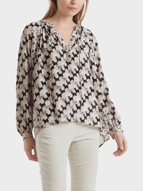 Blouse with puppy print