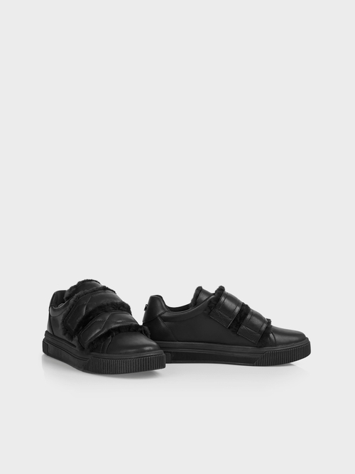 Gevoerde sneakers met klittenband