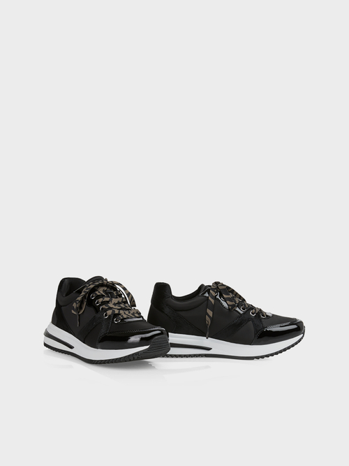 Runningsneakers met materiaalmix