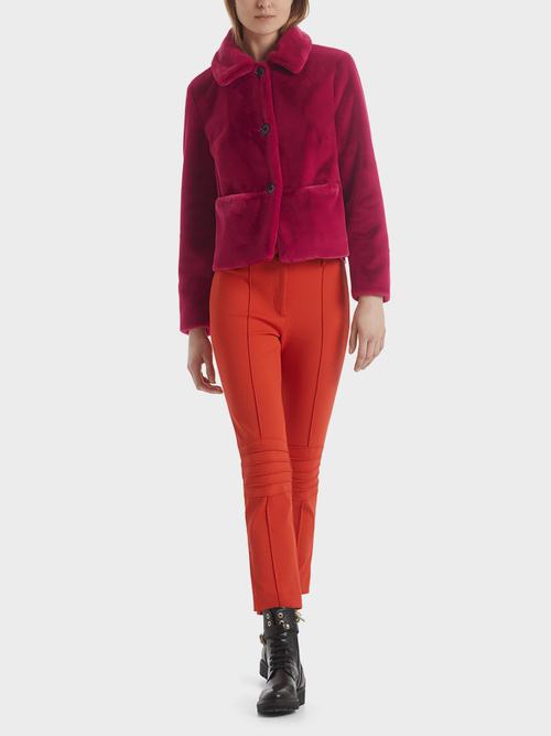 Velvety faux fur jacket
