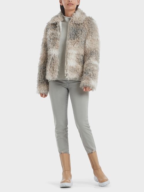 Fun-Fur-Jacke in Curly-Optik