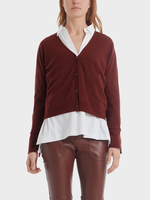 Feinstrickjacke aus Schurwollmix