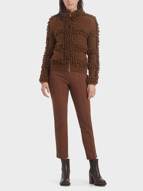Vest met franjes 'Knitted in Germany'