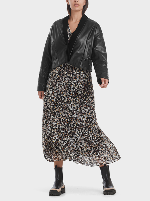 Veste courte en similicuir nappa