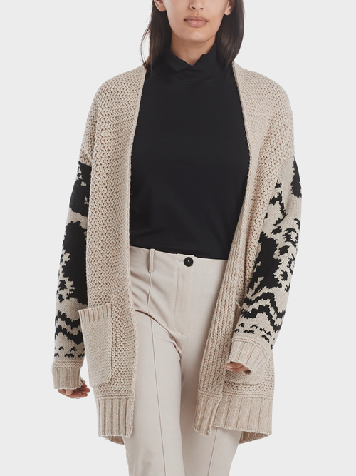 Veste maille de laine à motif norvégien