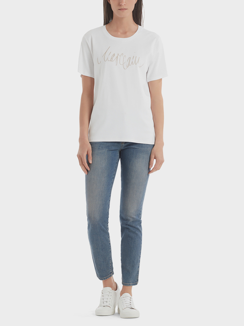 Logo T-shirt with glitter print