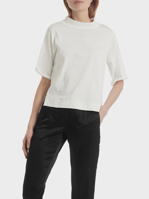 Katoenen shirt met opstaande kraag