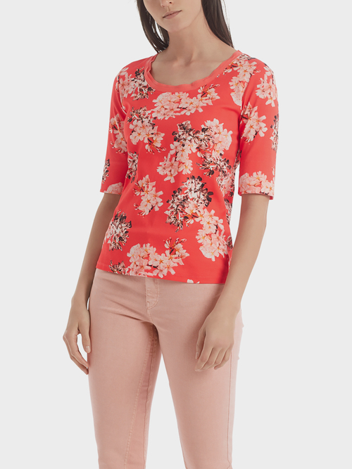 Floral jersey top