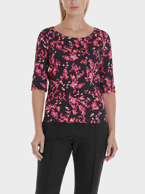 Katoenen shirt met glanzende print