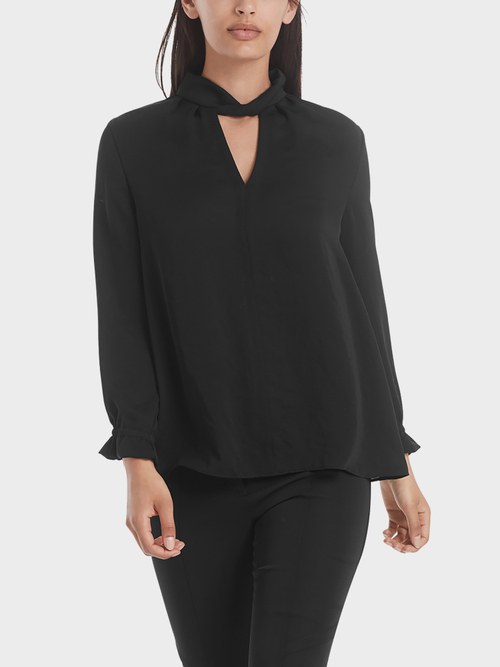 Blouseshirt met bijzondere kraag