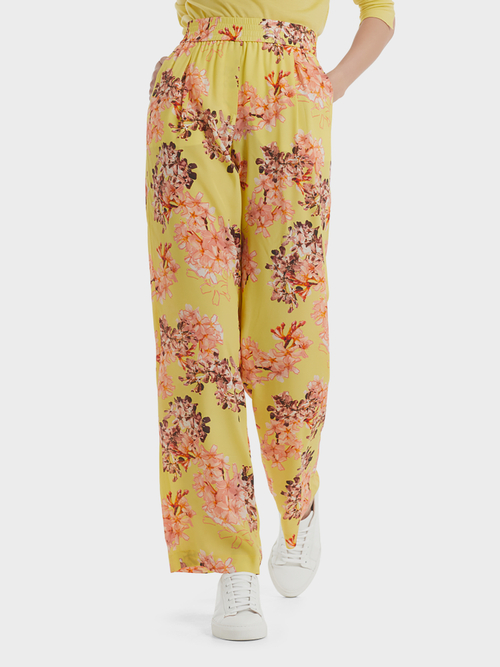 Print-Hose aus Viskose-Seiden-Mix