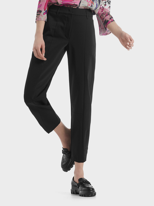 Wijde pantalon van stretchkatoen