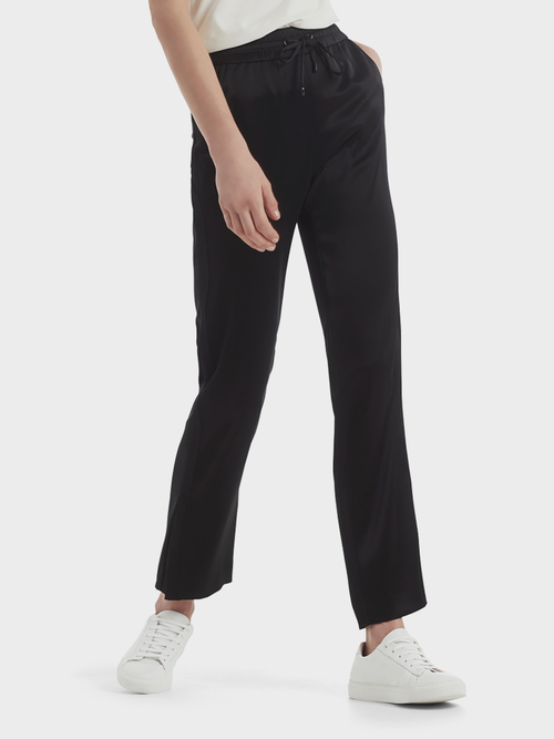 Satijnen pantalon in joggingbroekstijl