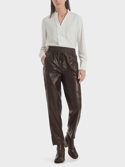 Pantalon décontracté en similicuir nappa