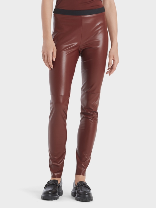 Leggings in faux nappa leather