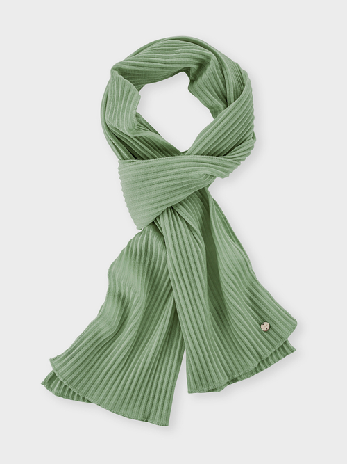 Plisse scarf in pure new wool