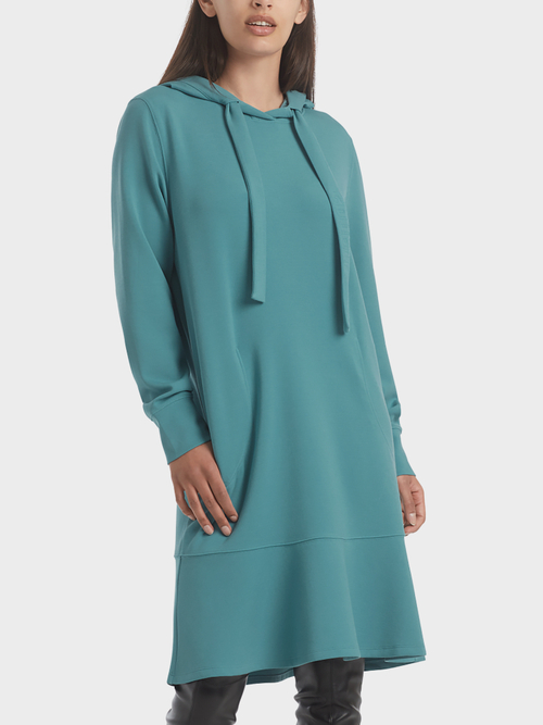 Kapuzenkleid mit Volant