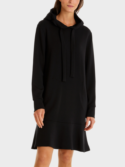 Kapuzenkleid mit Volant