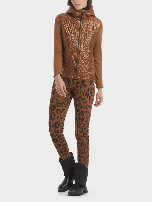 Kapuzenjacke aus Materialmix