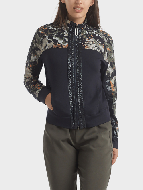 Jerseyjacke mit Dschungel Print