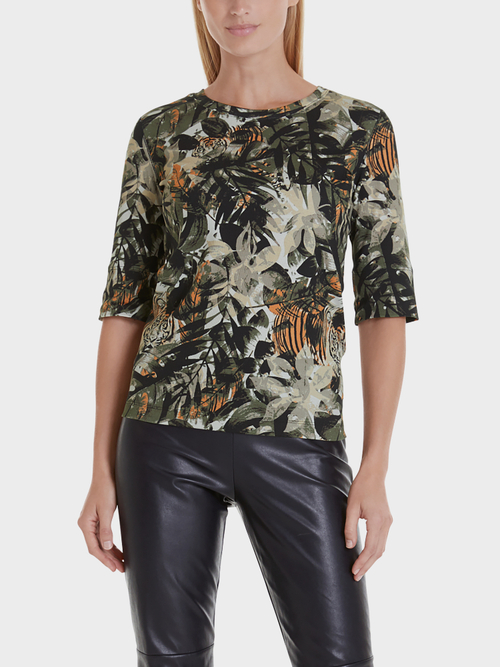 Katoenen shirt met junglemotief