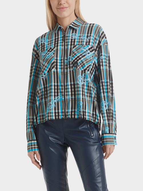 Blouse van stretchmateriaal