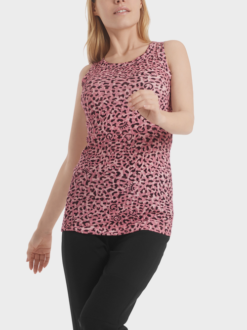 Top mit Icon-Leo-Print