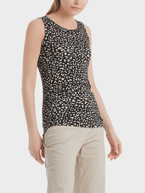 Top mit Icon-Leo-Print