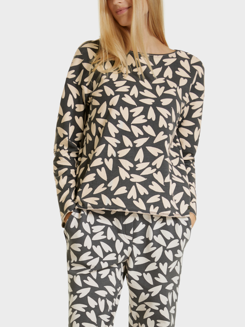 Sweatshirt mit Herz-Print