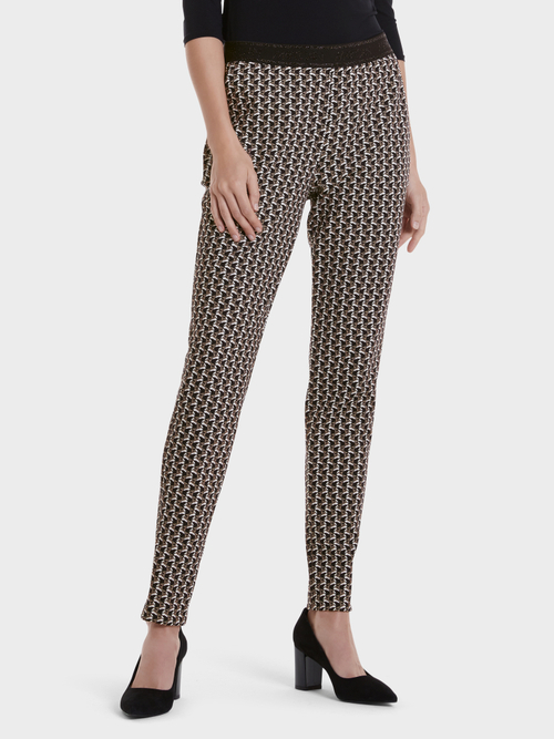 Stretchhose mit Leopardenmuster