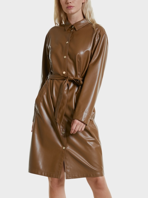 Hemdblusenkleid aus Fun-Nappaleder