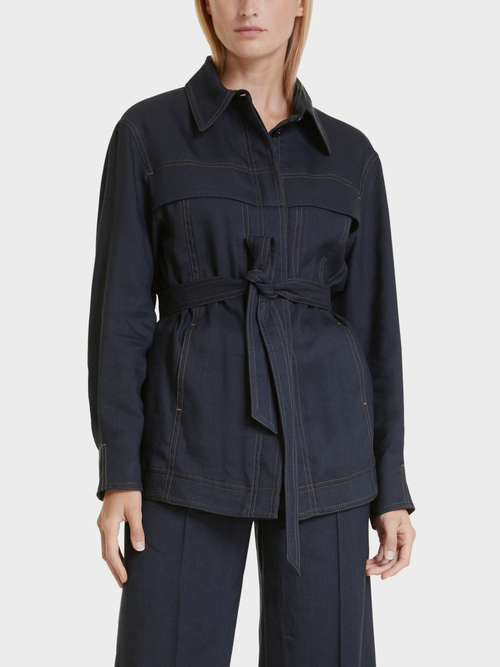 Hemdjacke in Denim-Optik