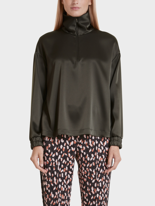 Shimmering satin sweatshirt