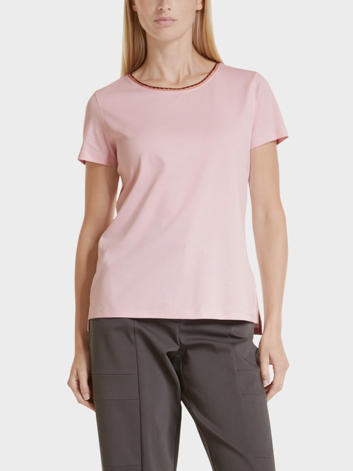 T-shirt with silk detail