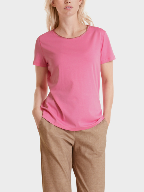 T-Shirt mit Seidendetail