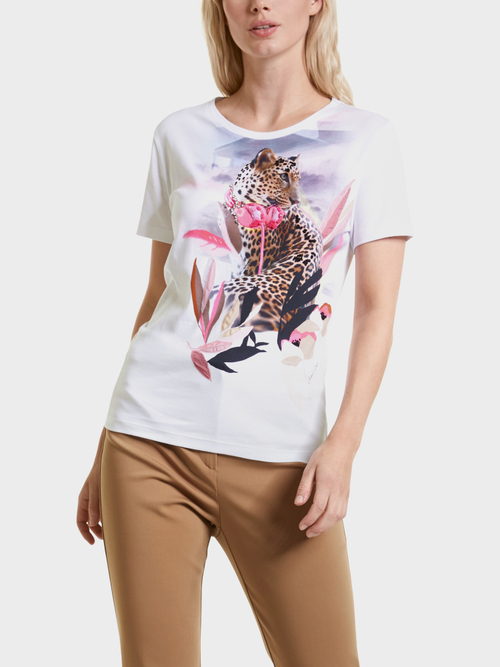 Geschmücktes Leo-T-Shirt