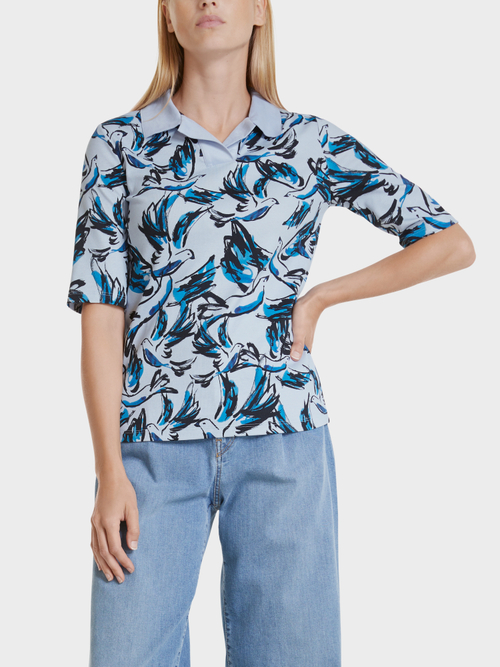 Polo-Shirt mit Bird-Print