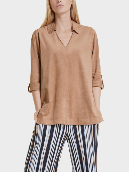 Polo-Shirt aus Fun-Velours