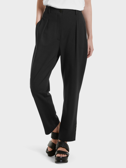 Lässige Bundfaltenhose aus Jersey