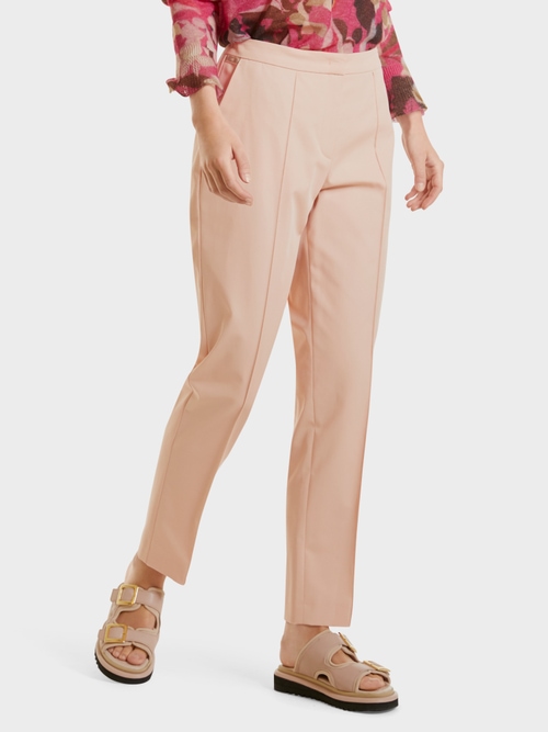 Baumwoll-Stretchhose mit Biesen