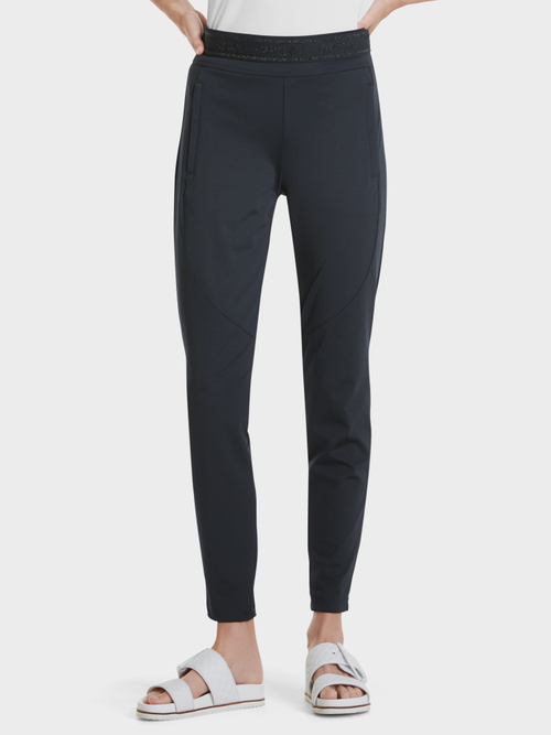 Stretchhose mit Logobund