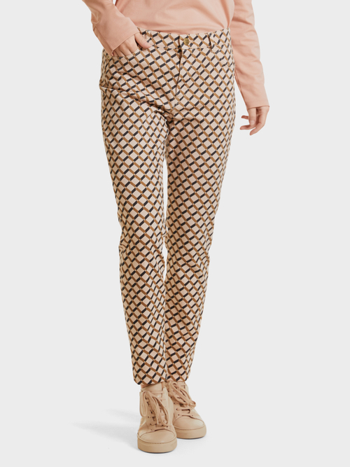 Röhrenjeans mit Graphic-Muster