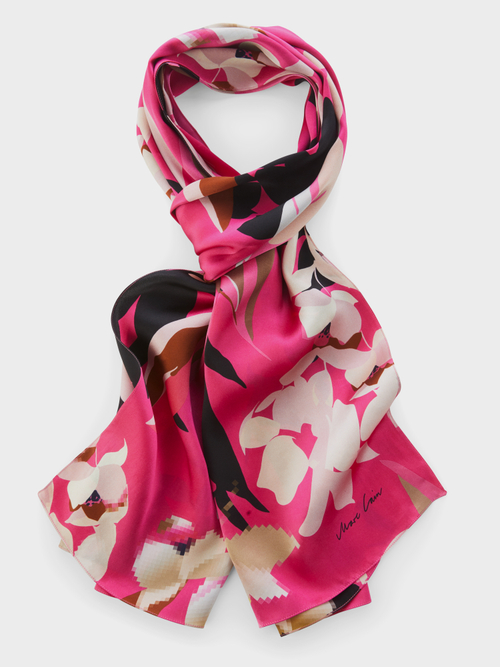 Seidenschal mit Flower-Print