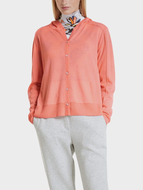 Strickjacke mit Kapuze