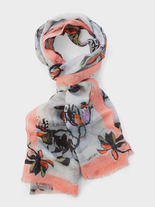 Schal mit Magnolien-Print